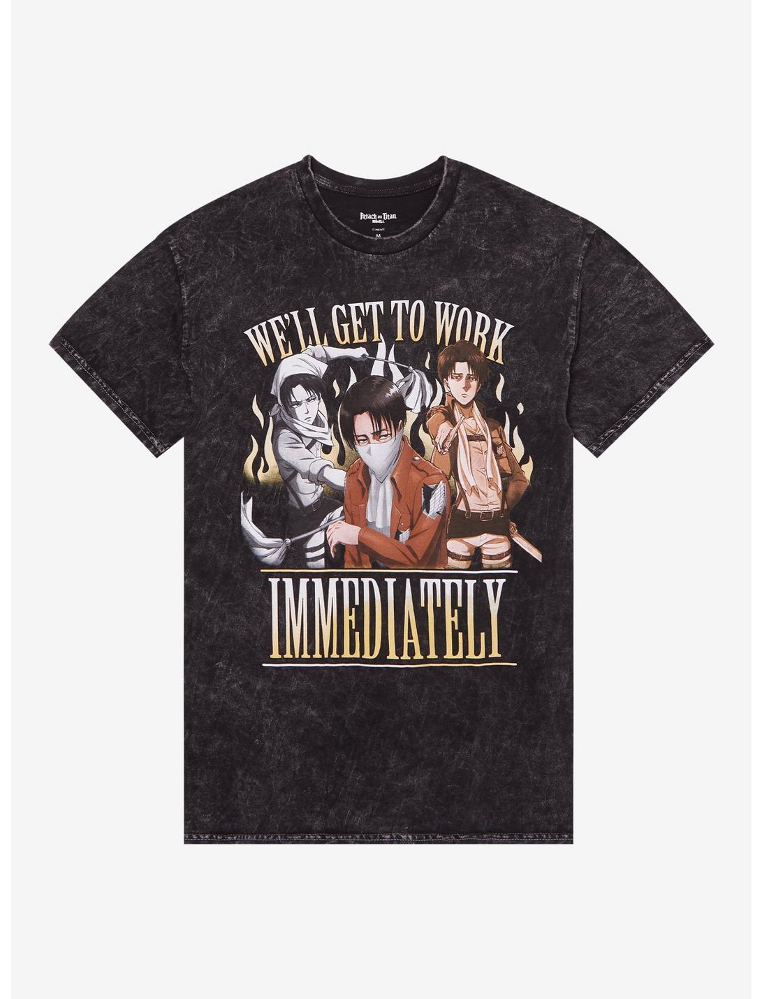 Attack On Titan Levi Cleaning Dark Wash Girls T-Shirt