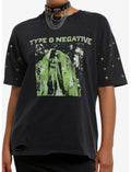 Type O Negative Studded Distressed T-Shirt