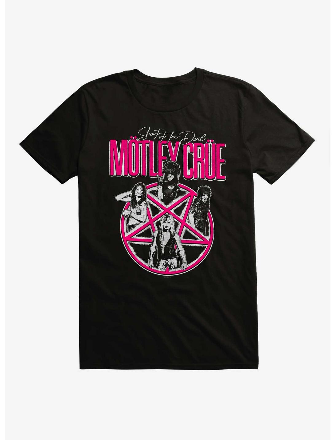 Motley Crue Shout At The Devil Pink Pentagram T-Shirt
