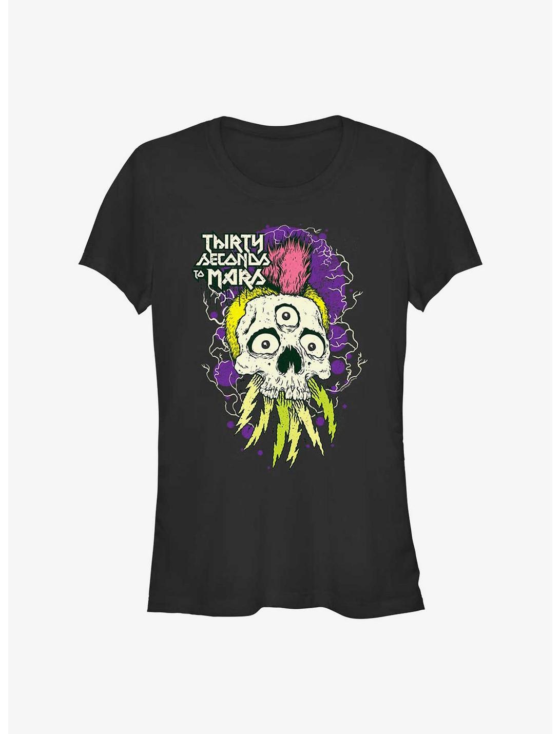 30 Seconds To Mars Mohawk Skull Girls T-Shirt