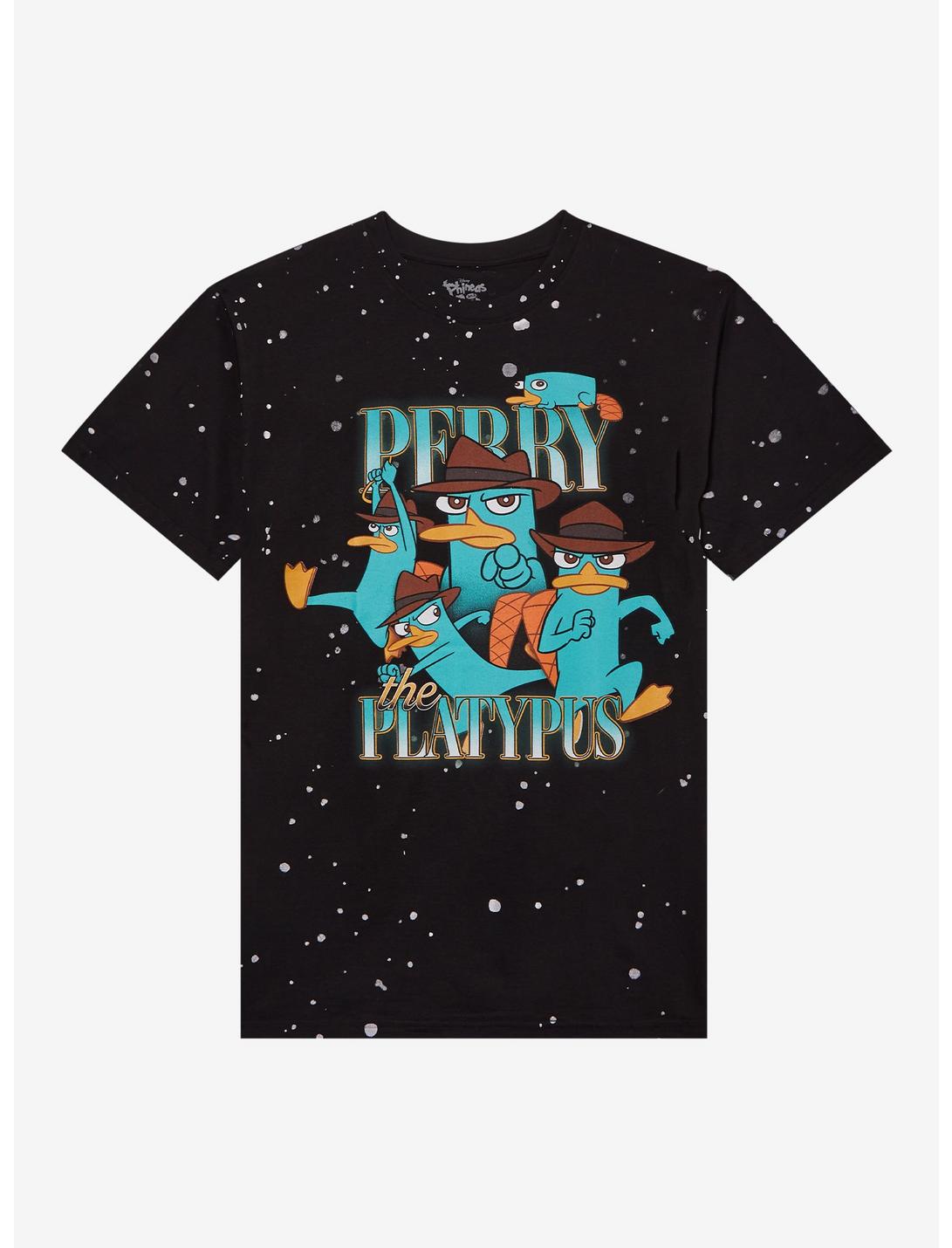 Disney Phineas And Ferb Perry Collage Splatter Dye Girls T-Shirt