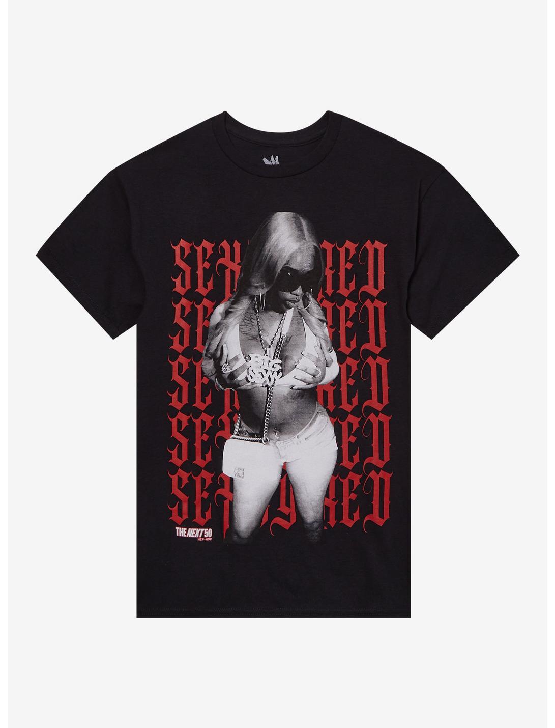 Sexyy Red Portrait Repeated Logo T-Shirt