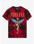 Nirvana In Utero Black & Red Tie-Dye T-Shirt