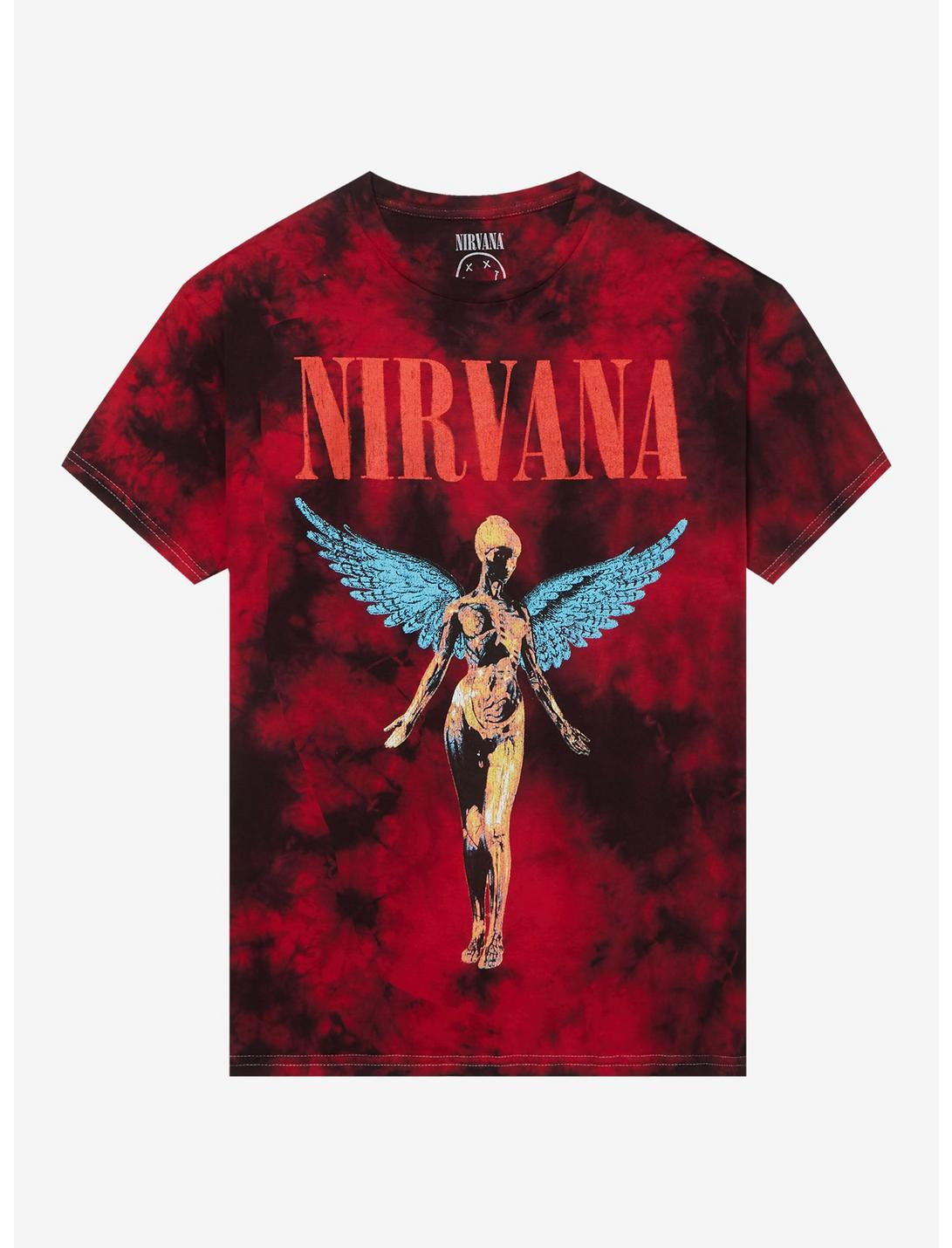 Nirvana In Utero Black & Red Tie-Dye T-Shirt