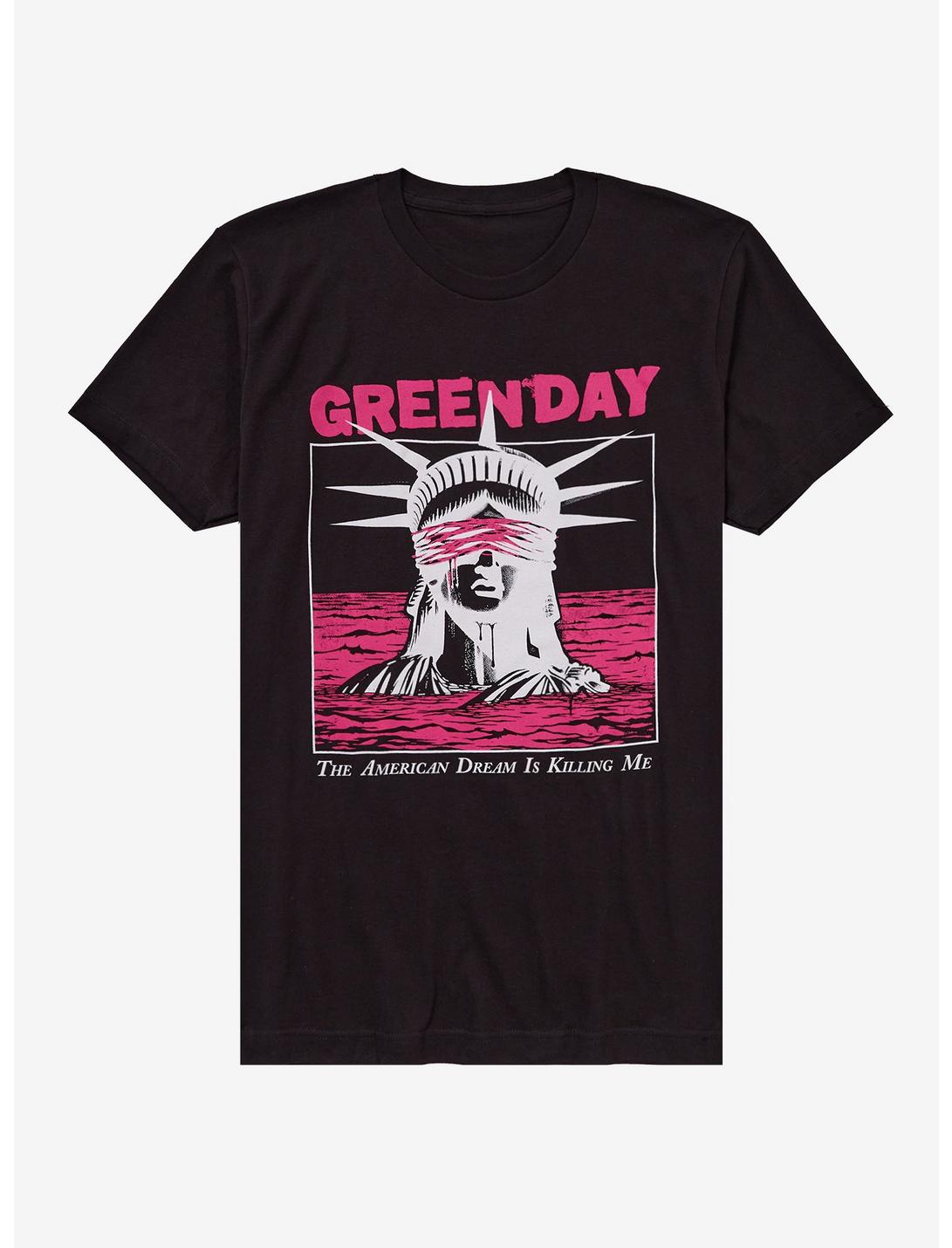 Green Day Blindfolded Lady Liberty T-Shirt
