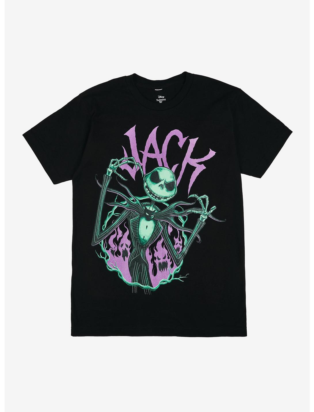The Nightmare Before Christmas Jack Skellington Flames Girls T-Shirt