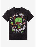 Invader Zim GIR Cupcakes Mineral Wash Girls T-Shirt