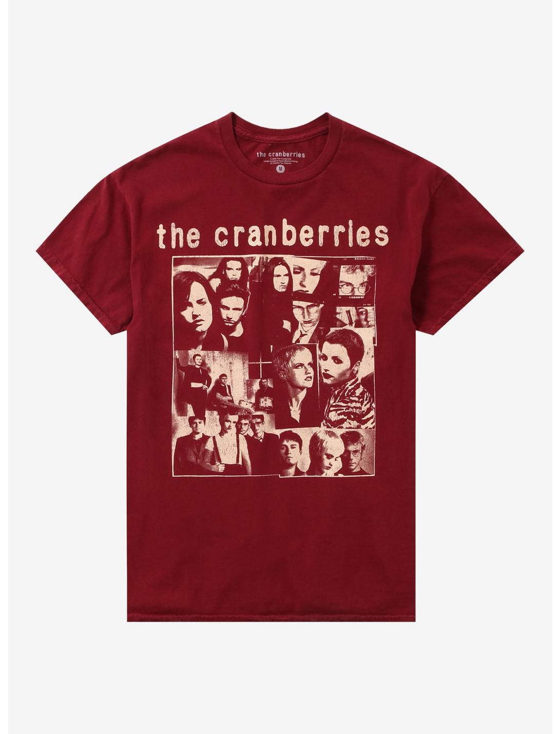 The Cranberries Band Photo Collage Maroon T-Shirt