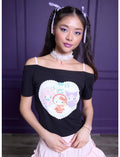 Hello Kitty And Friends Lolita Girls Cold-Shoulder Top