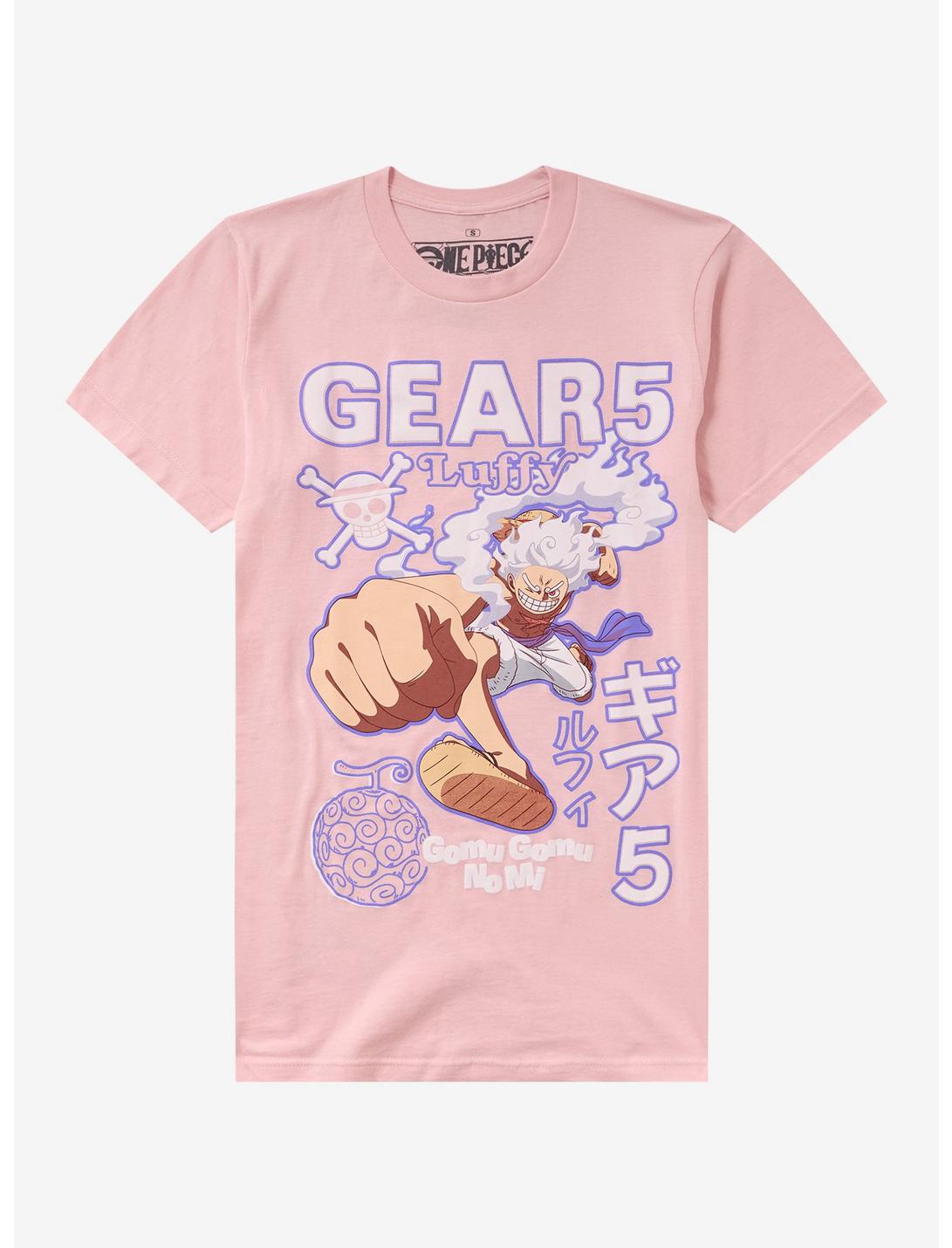 One Piece Luffy Gear 5 Pink T-Shirt