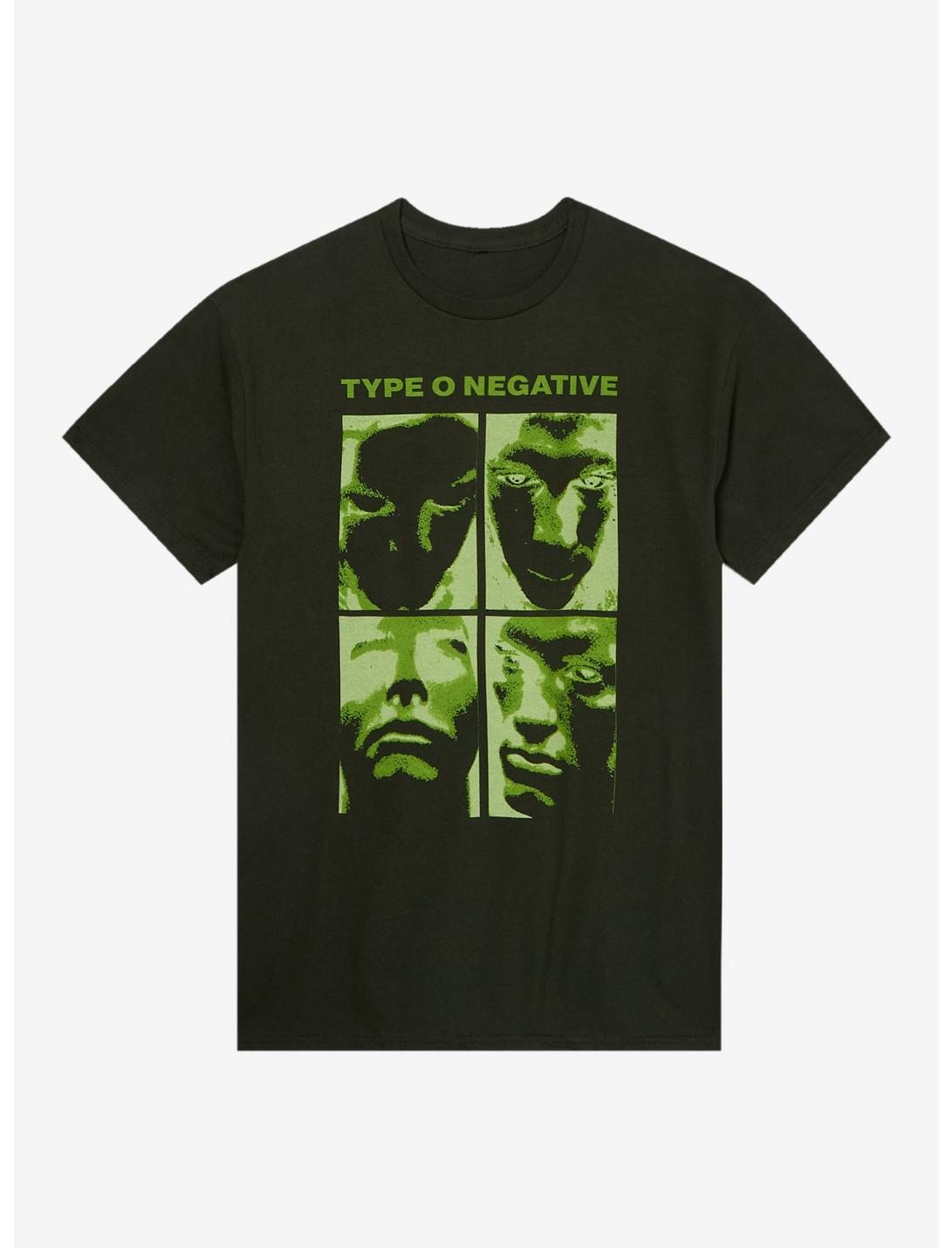 Type O Negative Green Faces Grid T-Shirt