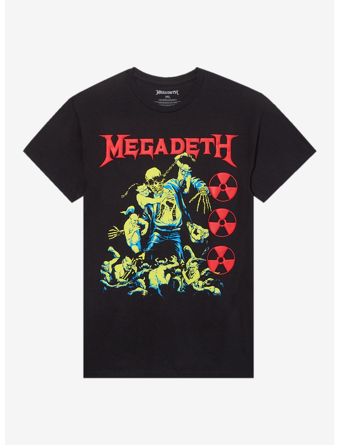 Megadeth Vic Rattlehead Vs. Ghouls Puff Print T-Shirt