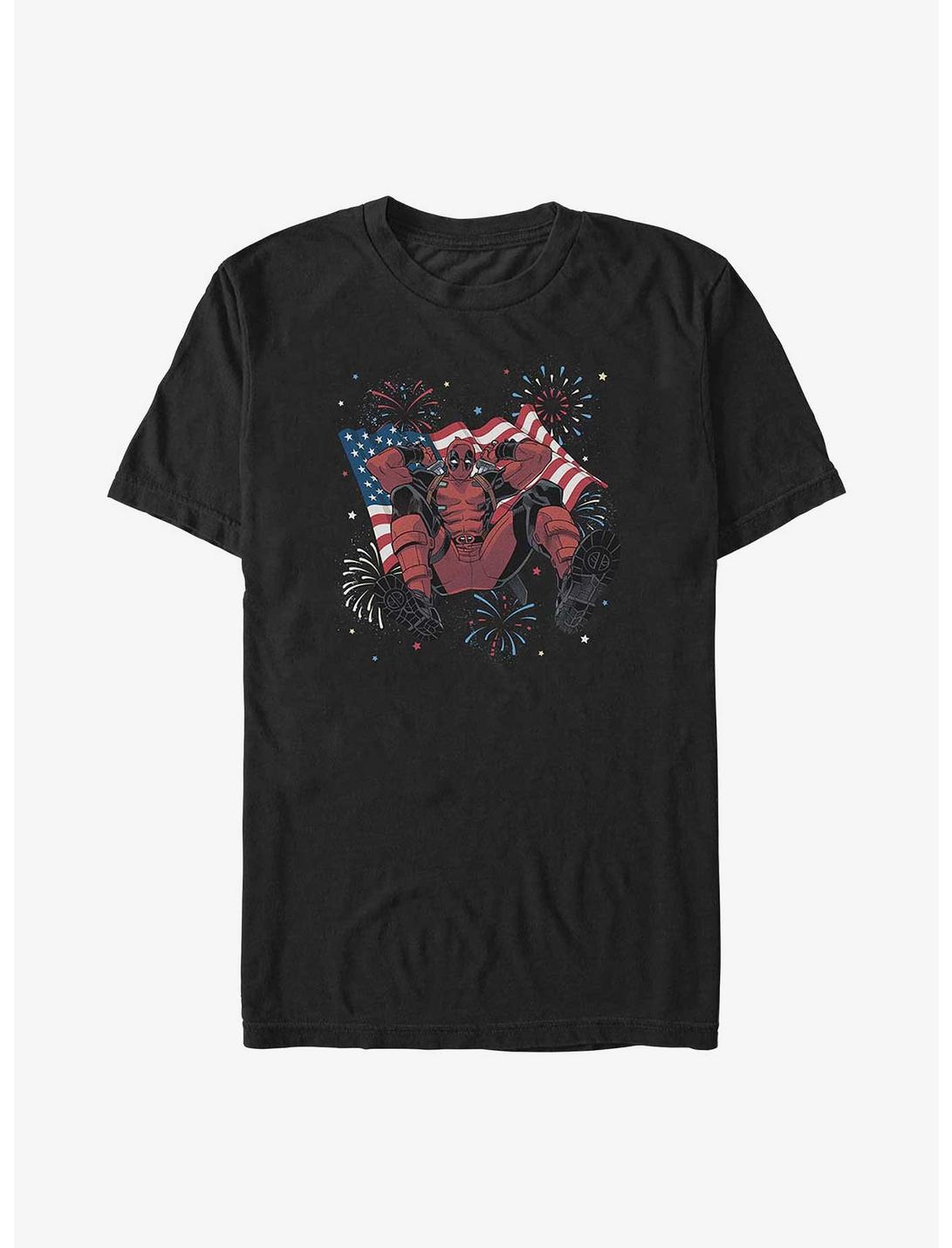 Marvel Deadpool Fireworks Big & Tall T-Shirt