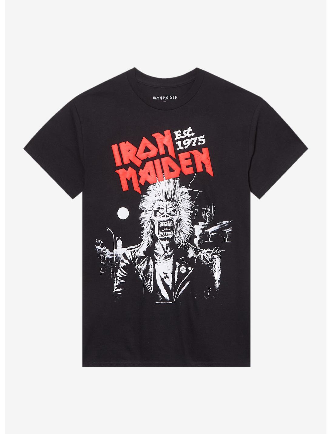 Iron Maiden Eddie Established 1975 Puff Paint T-Shirt