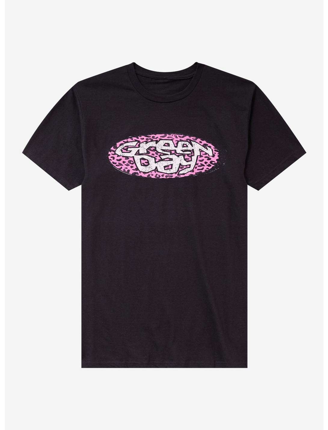 Green Day Pink Cheetah Print Logo T-Shirt