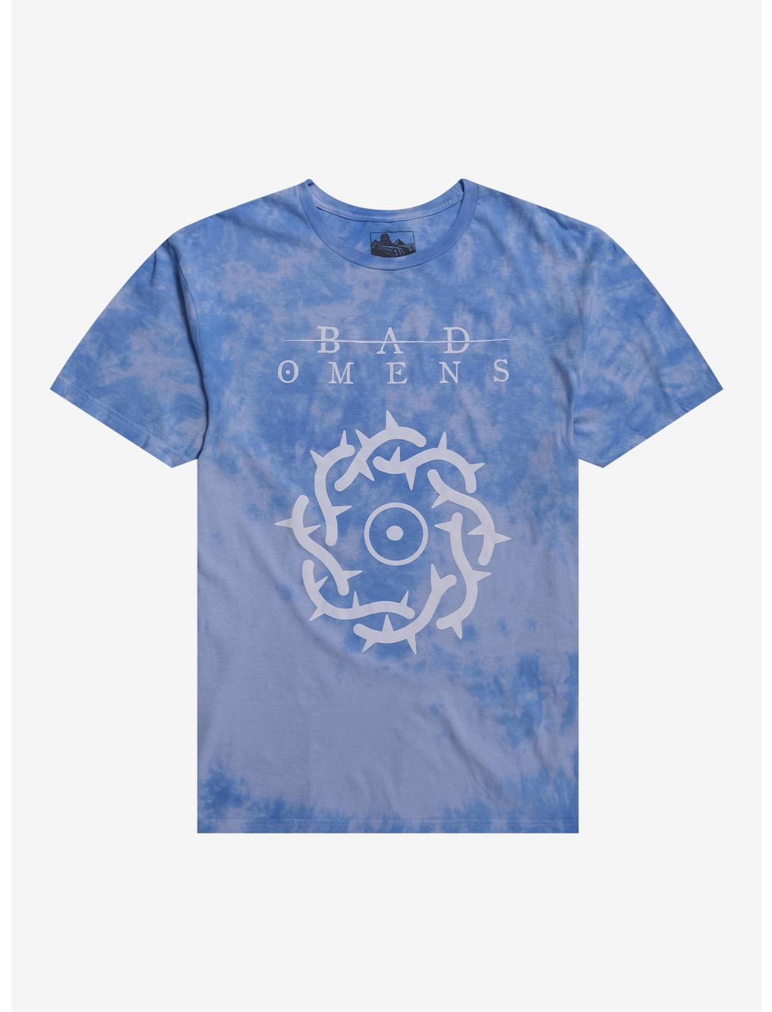 Bad Omens Circle Of Thorns Blue Cloud Wash T-Shirt