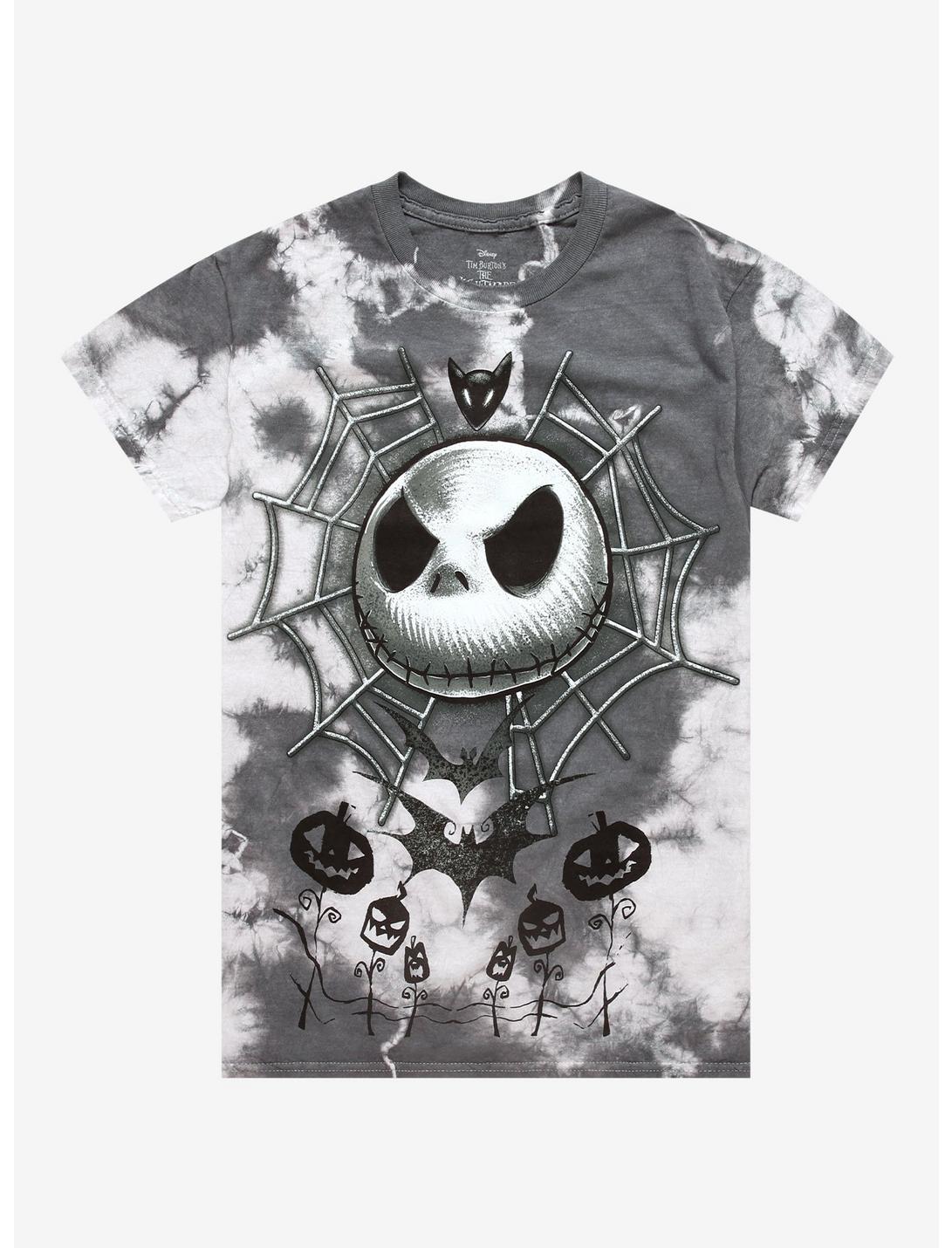 The Nightmare Before Christmas Jack Spiderweb Tie-Dye T-Shirt