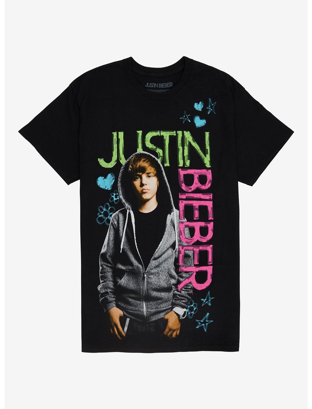 Justin Bieber Hearts & Stars Portrait T-Shirt