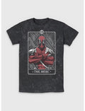 Marvel Deadpool The Merc Tarot Mineral Wash T-Shirt