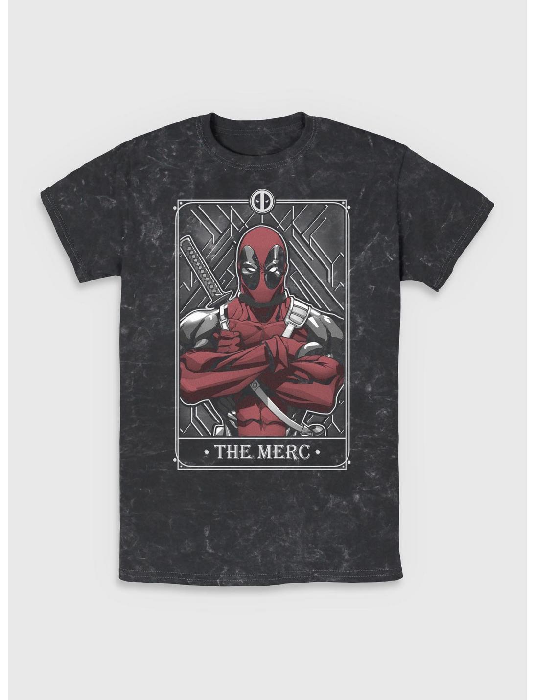 Marvel Deadpool The Merc Tarot Mineral Wash T-Shirt