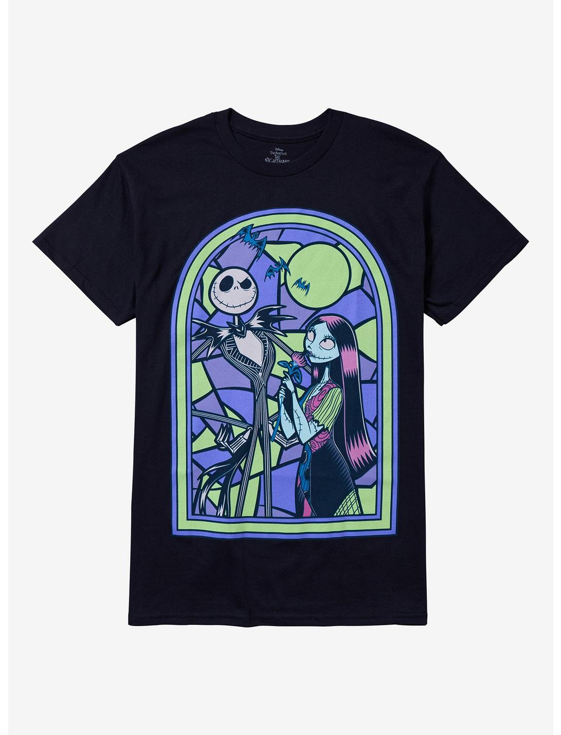 The Nightmare Before Christmas Jack & Sally Stained Glass T-Shirt