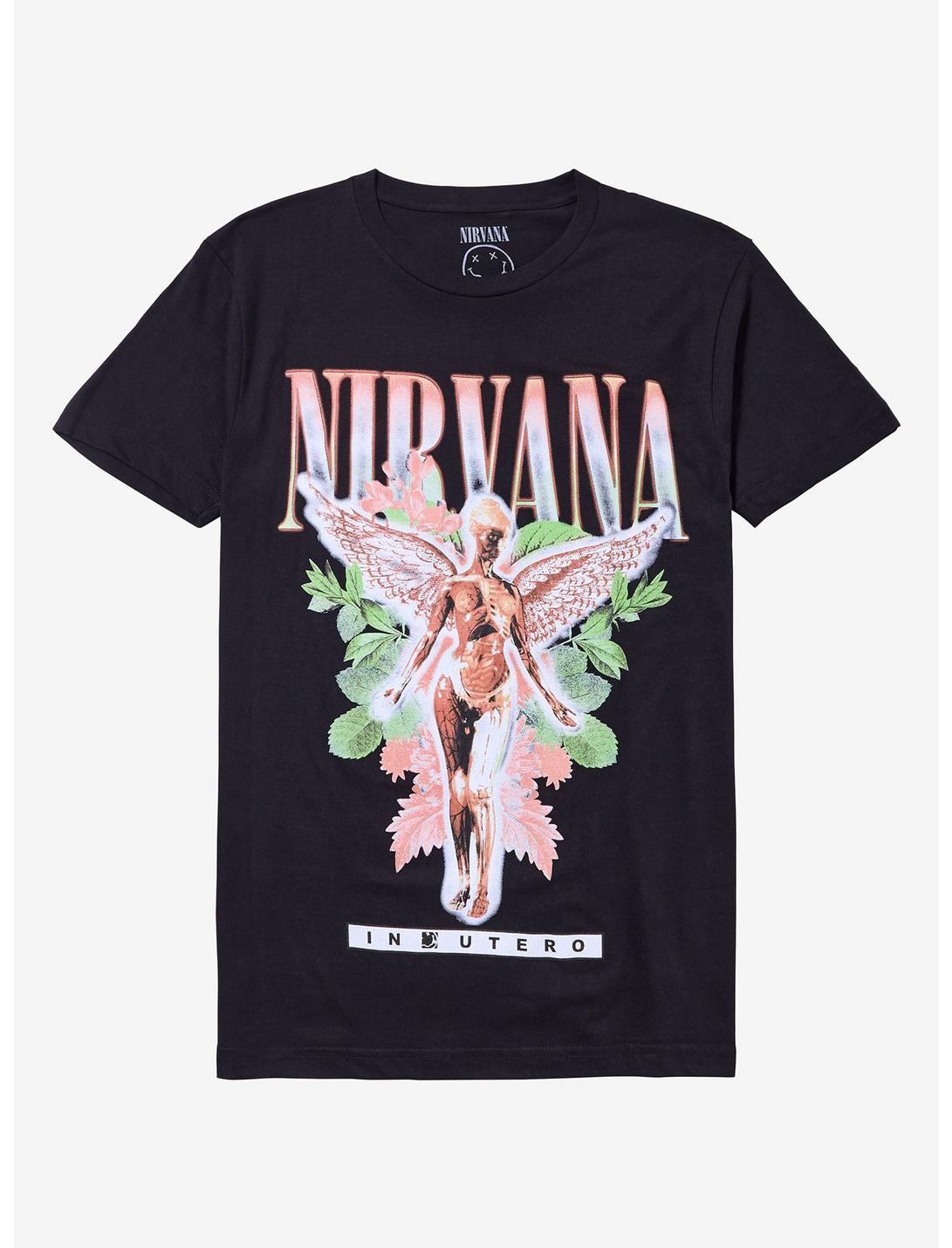 Nirvana In Utero Angel Flowers T-Shirt