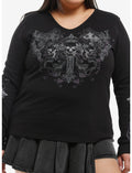 Skull & Cross Thermal Girls Long-Sleeve Top Plus Size