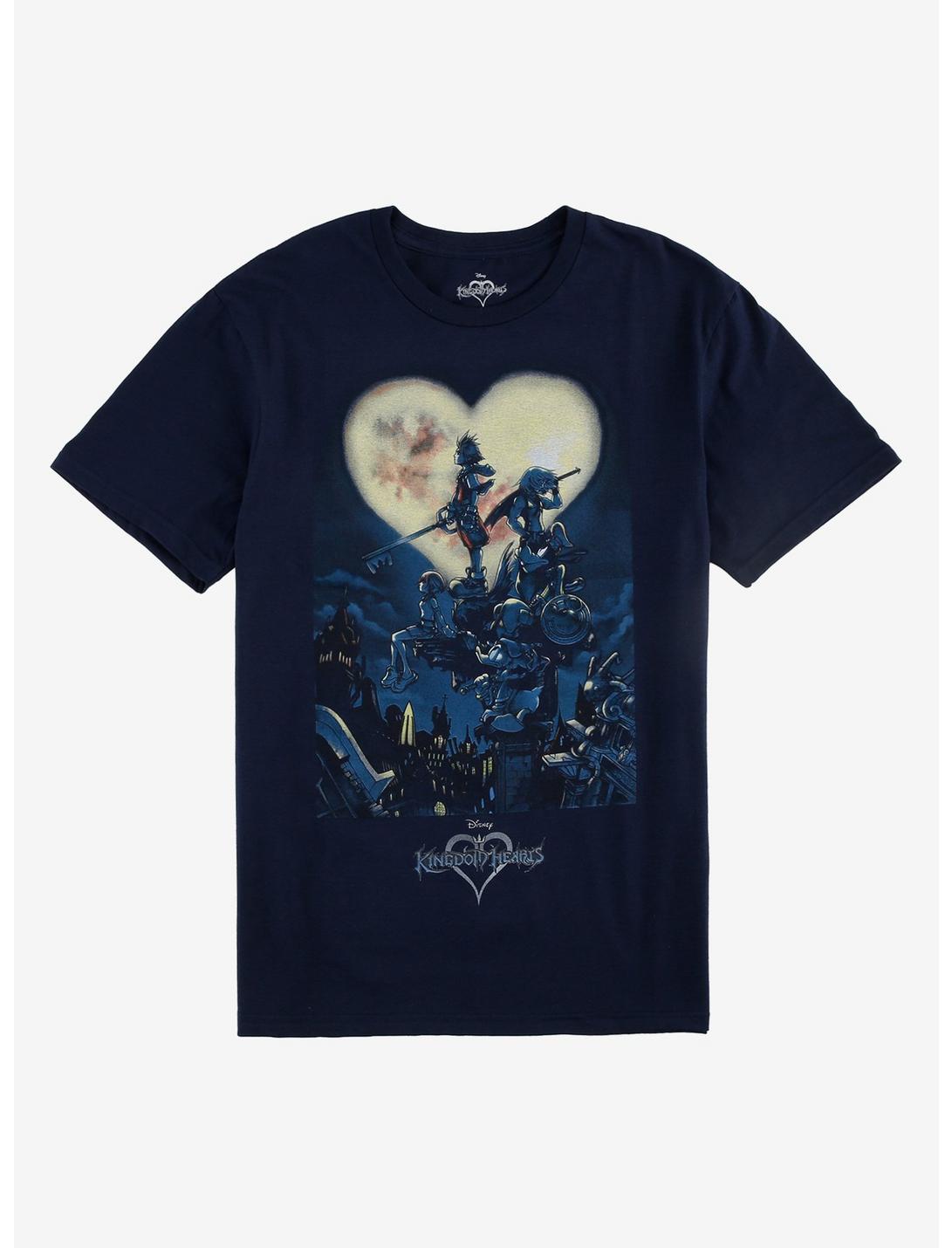 Disney Kingdom Hearts Group Moon Poster T-Shirt