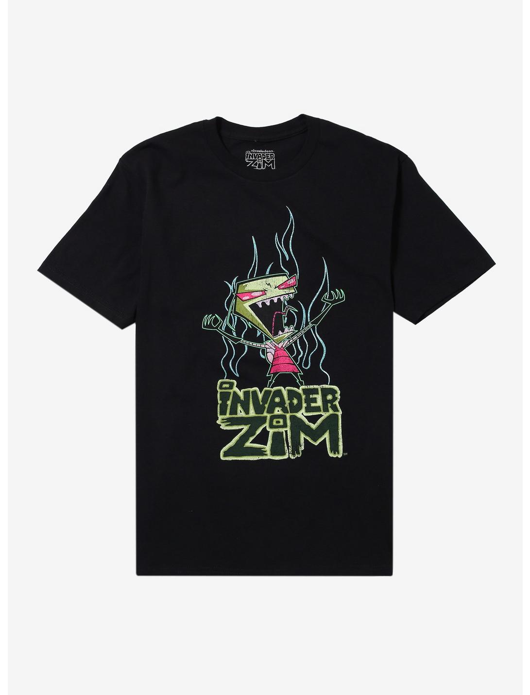 Invader Zim Glitter Flames Zim T-Shirt