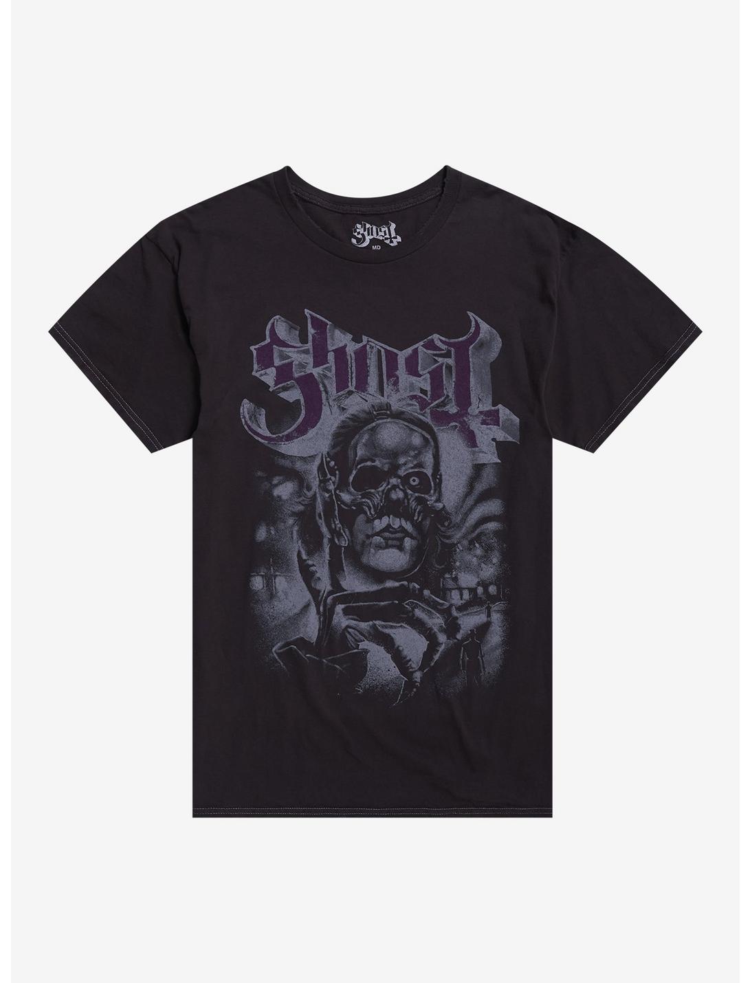Ghost Masked Figure Distressed T-Shirt