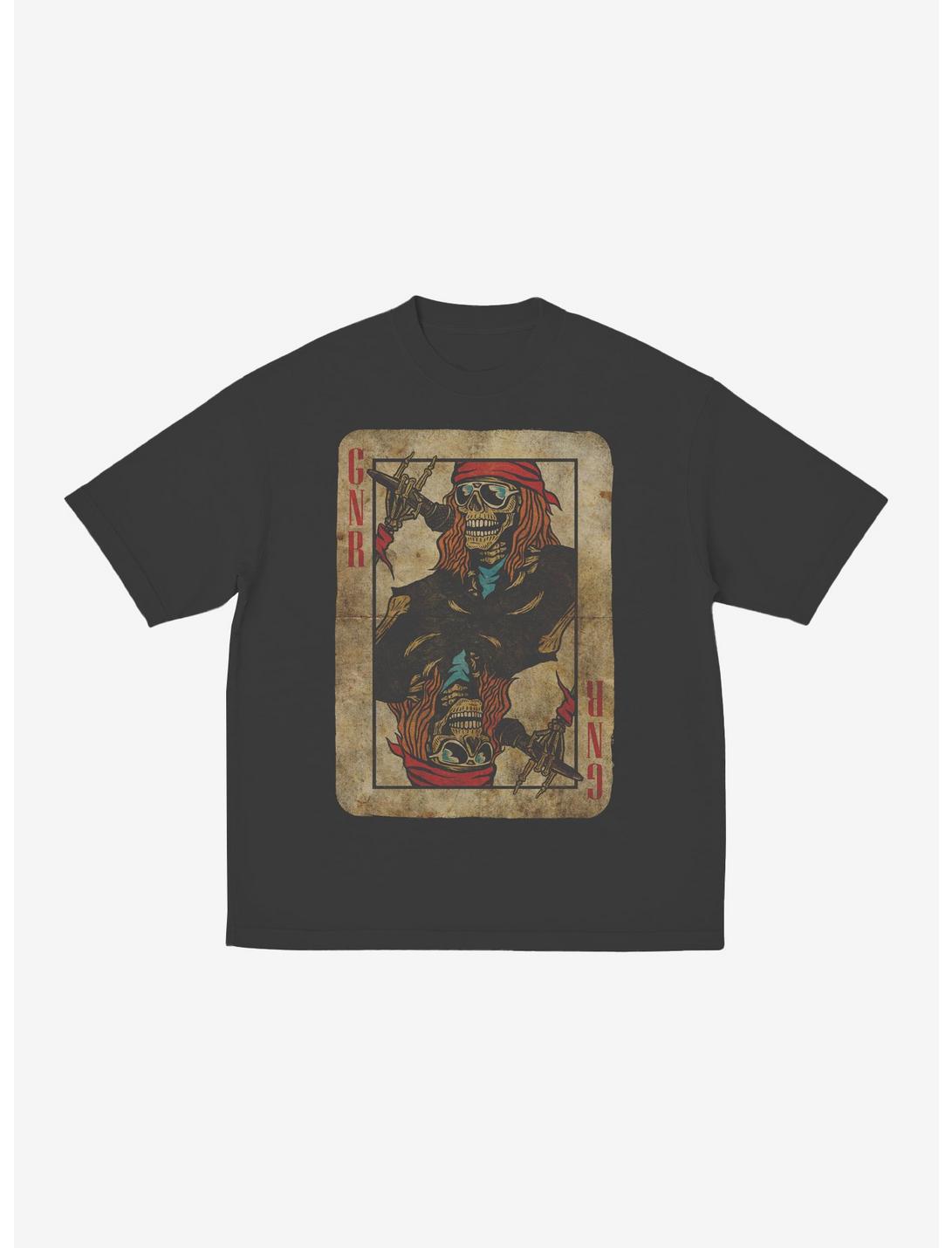Guns N' Roses Skeleton Card Boyfriend Fit Girls T-Shirt