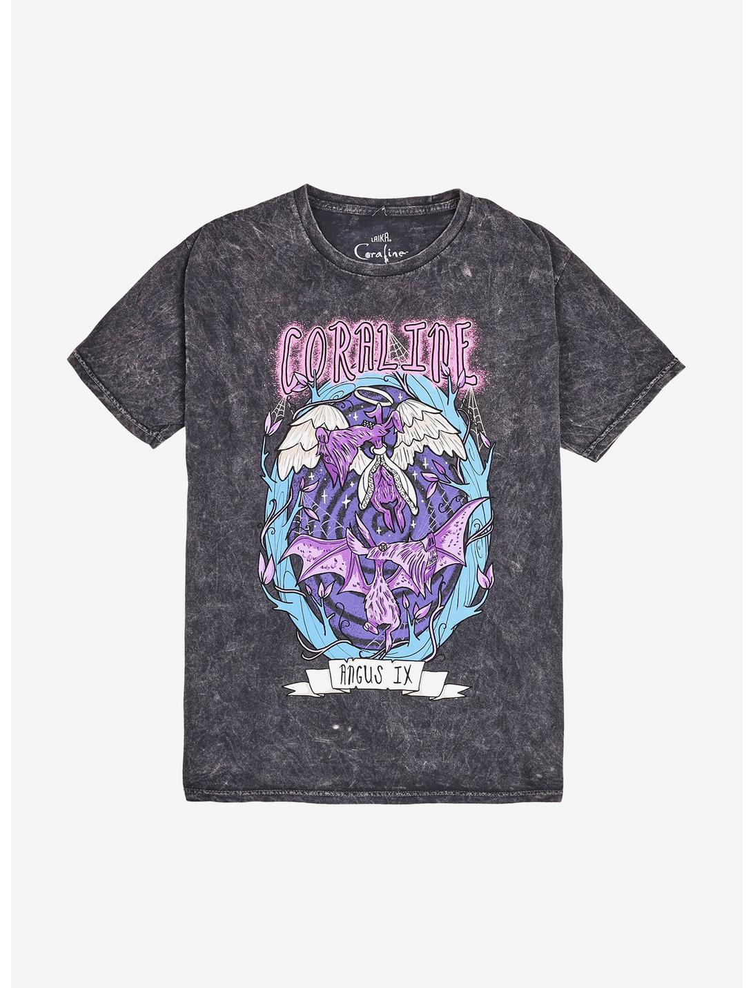 Coraline Angus Angel Dog Dark Wash T-Shirt