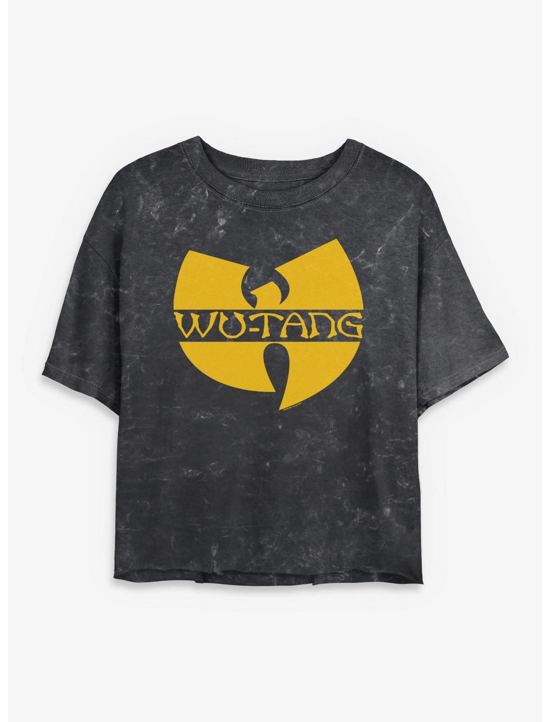 Wu-Tang Clan Logo Girls Mineral Wash Crop T-Shirt