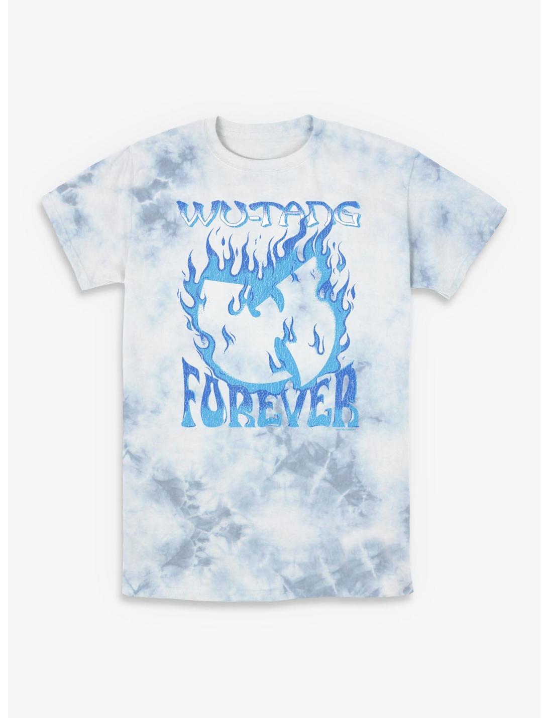 Wu-Tang Clan Blue Flame Logo Tie-Dye T-Shirt