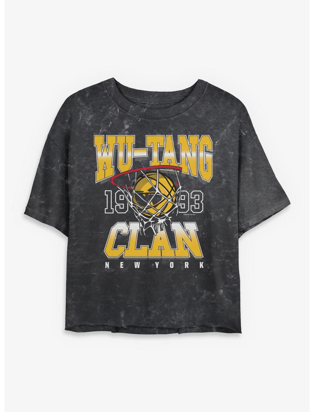 Wu-Tang Clan New York Basketball 1993 Girls Mineral Wash Crop T-Shirt