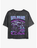 Wu-Tang Clan Logo Killer Bee Girls Mineral Wash Crop T-Shirt