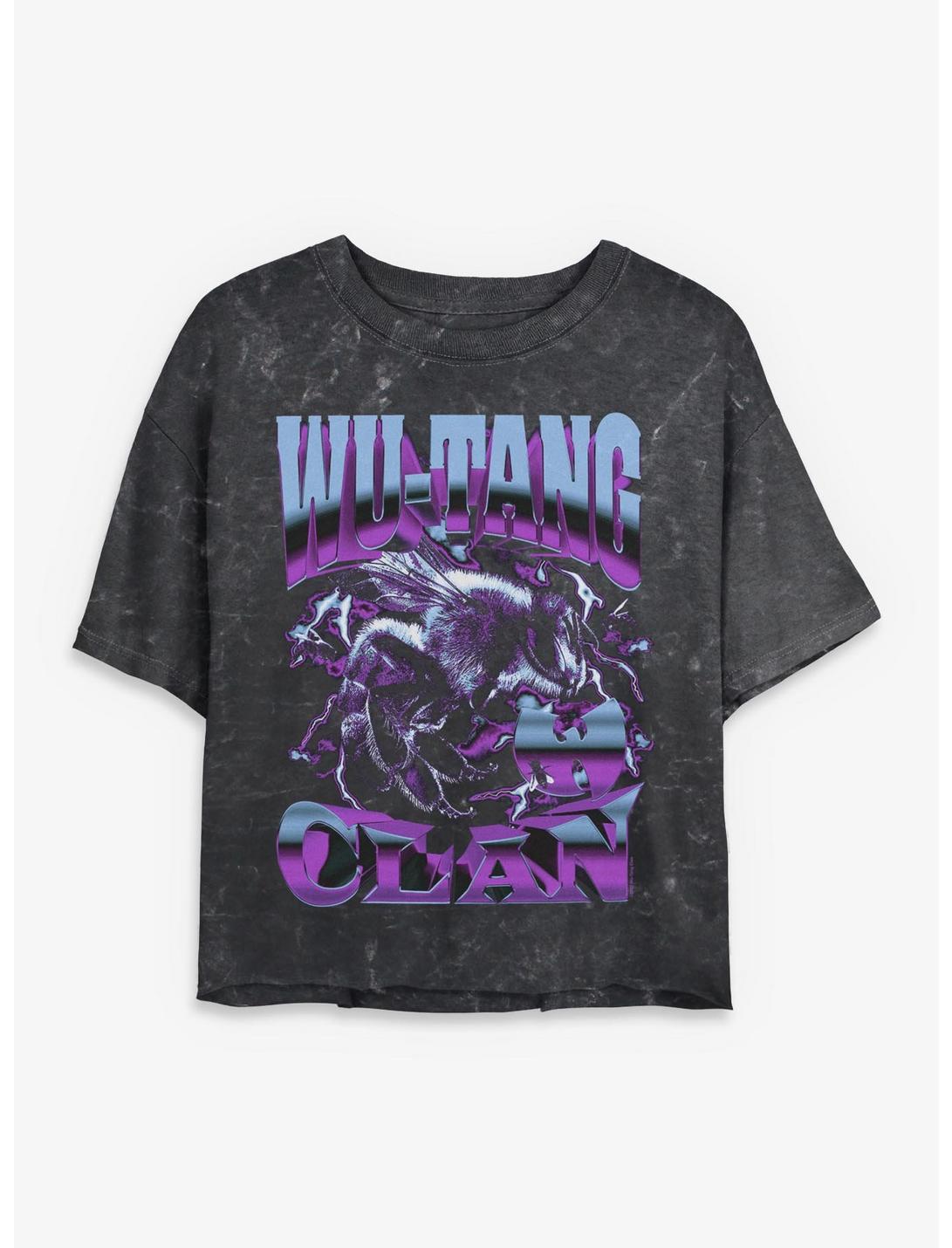 Wu-Tang Clan Logo Killer Bee Girls Mineral Wash Crop T-Shirt
