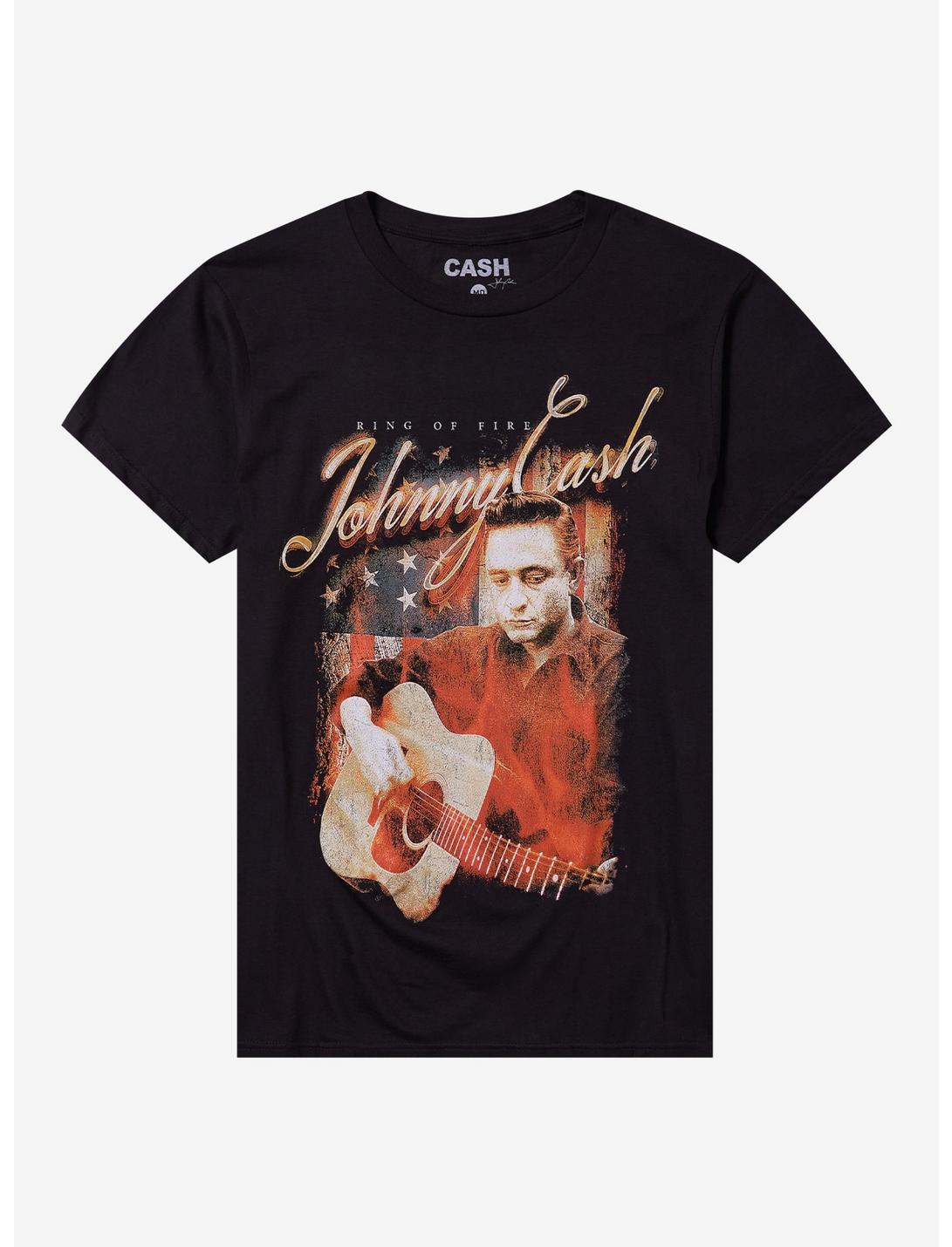 Johnny Cash Ring Of Fire Portrait T-Shirt