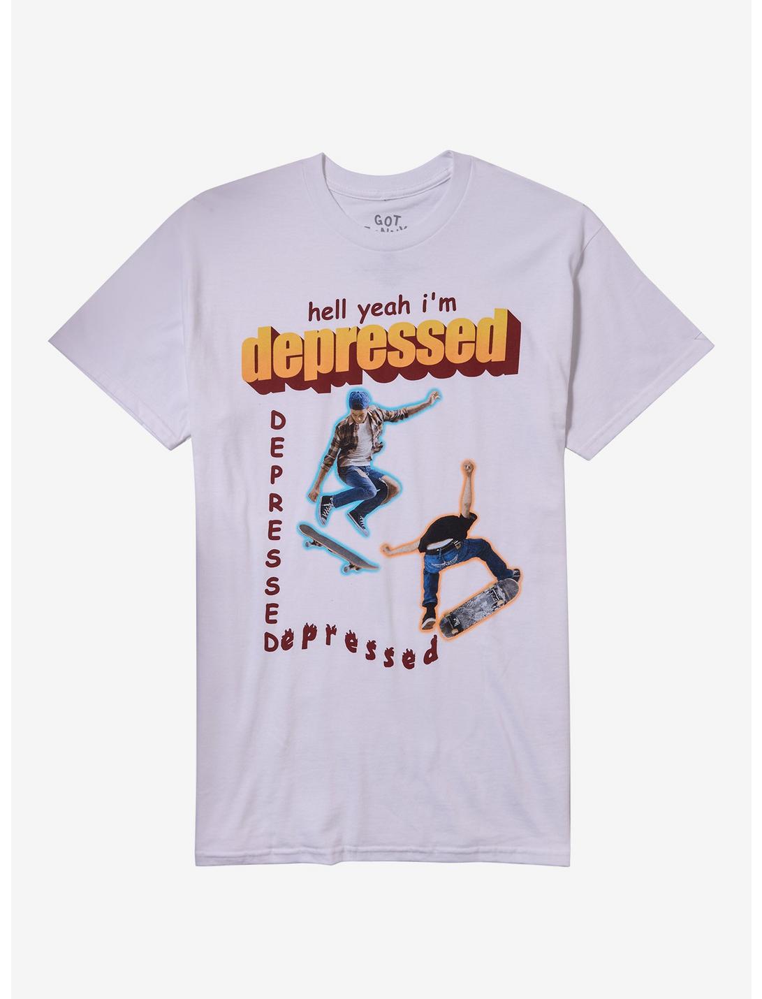 Depressed Skateboard Meme T-Shirt By Got Funny?
