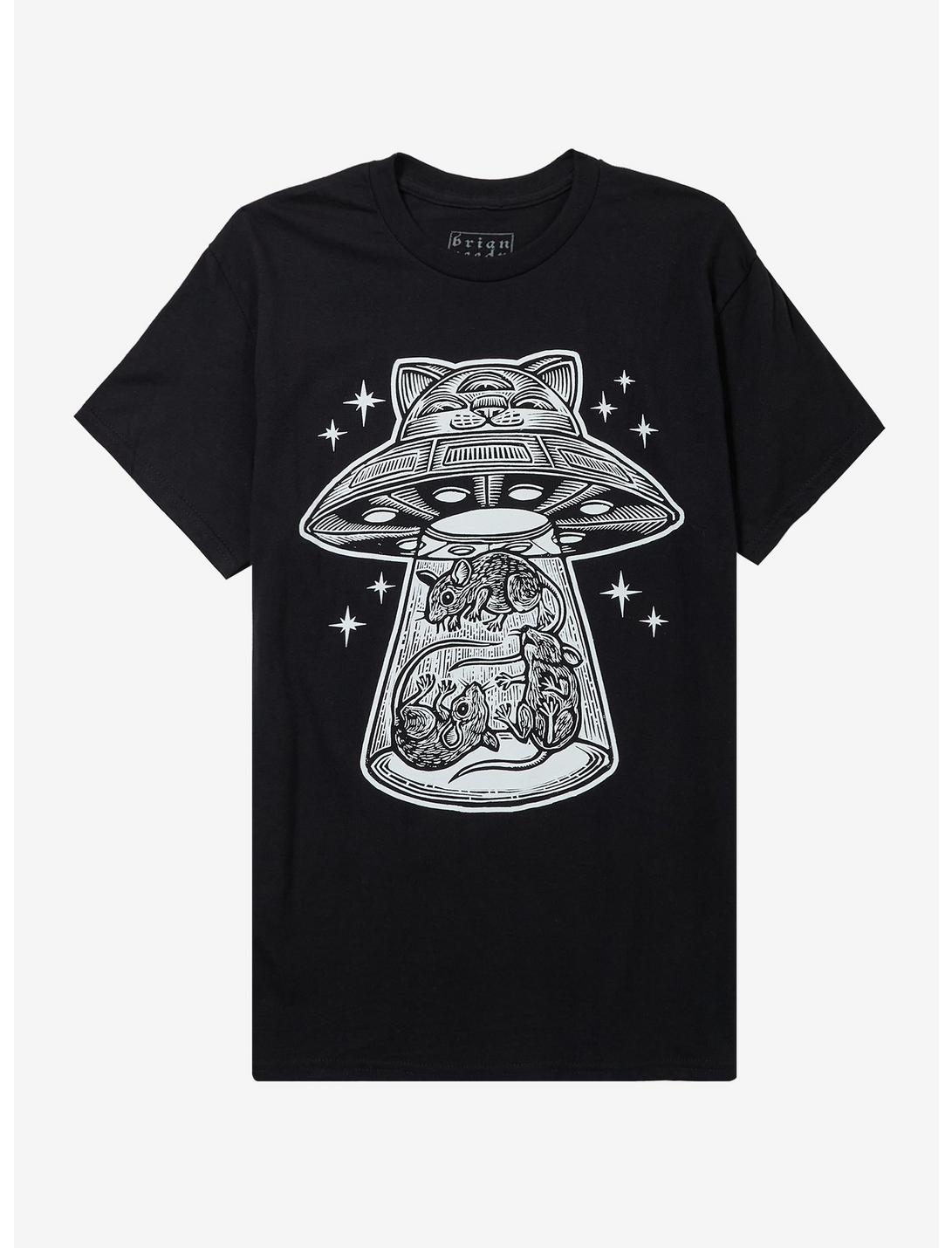 Cat UFO T-Shirt By Brian Reedy