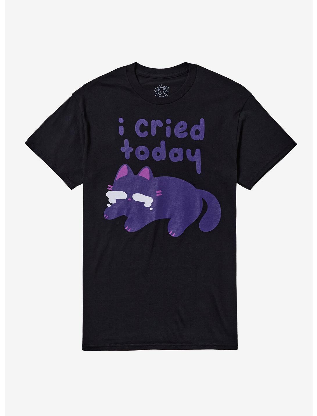 I Cried Today Cat T-Shirt By Hollyddraws