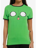 Invader Zim GIR Face Girls Ringer T-Shirt