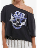 Ozzy Osbourne Screaming Bat Girls Off-Shoulder T-Shirt
