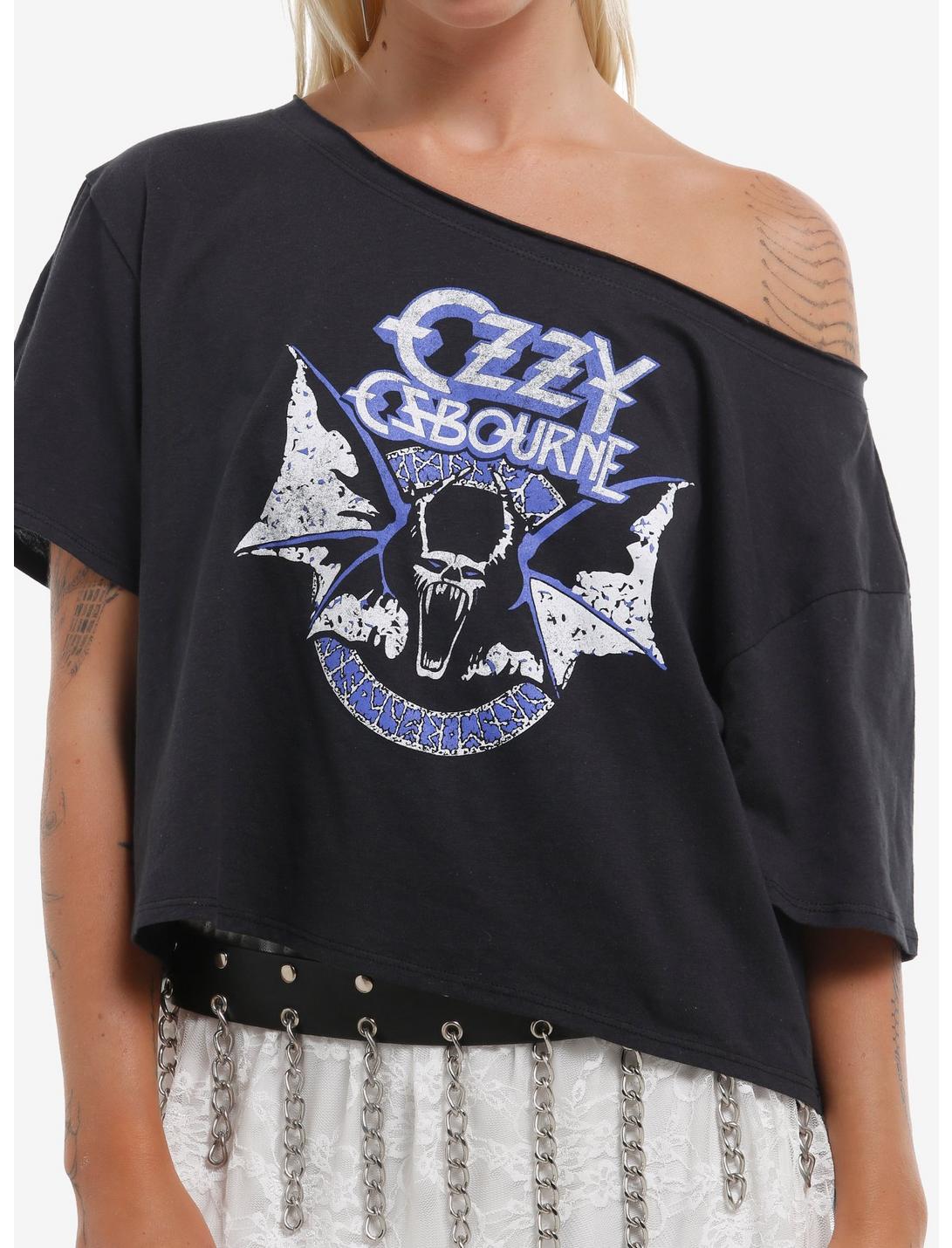 Ozzy Osbourne Screaming Bat Girls Off-Shoulder T-Shirt