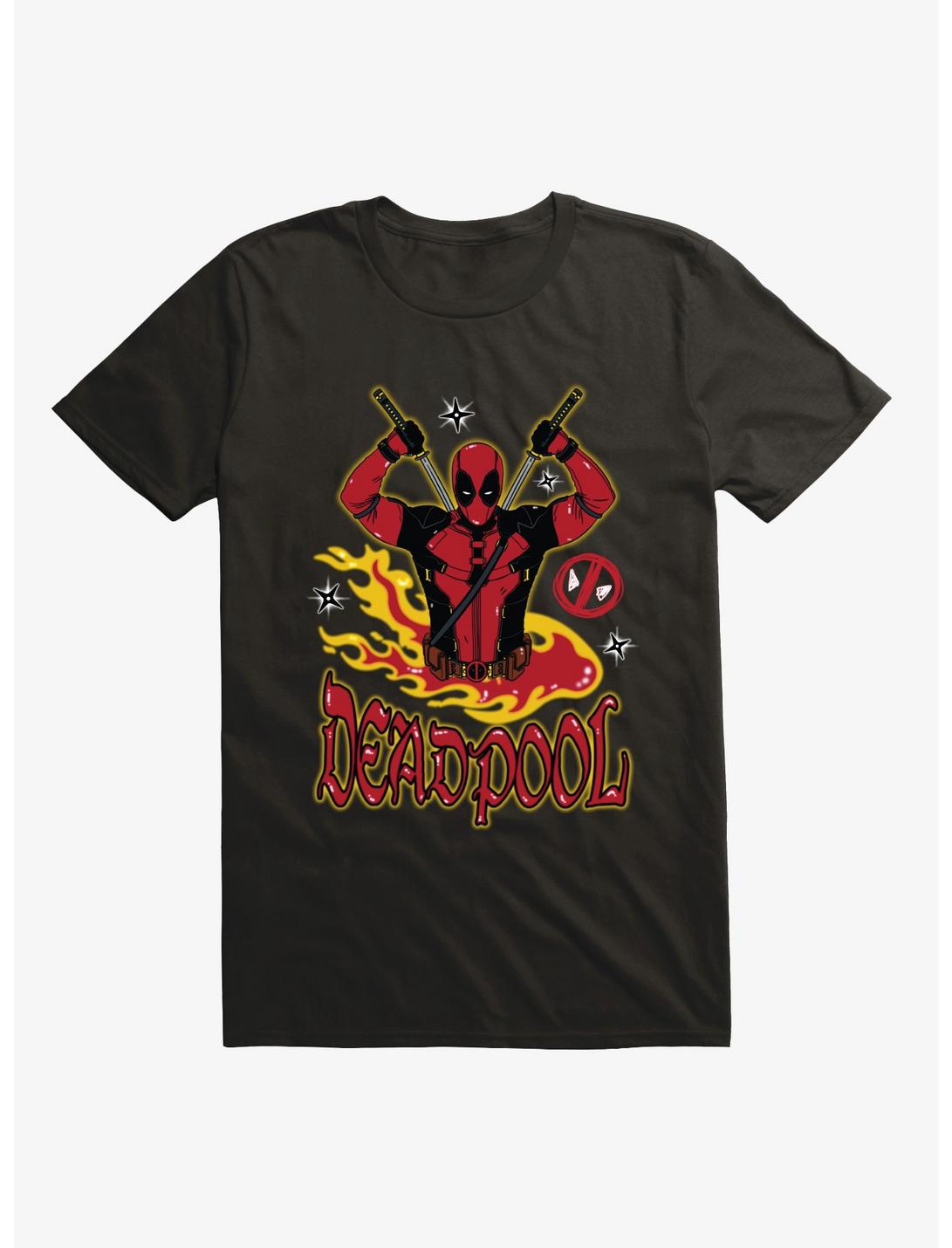 Marvel Deadpool Fire T-Shirt Hot Topic Exclusive