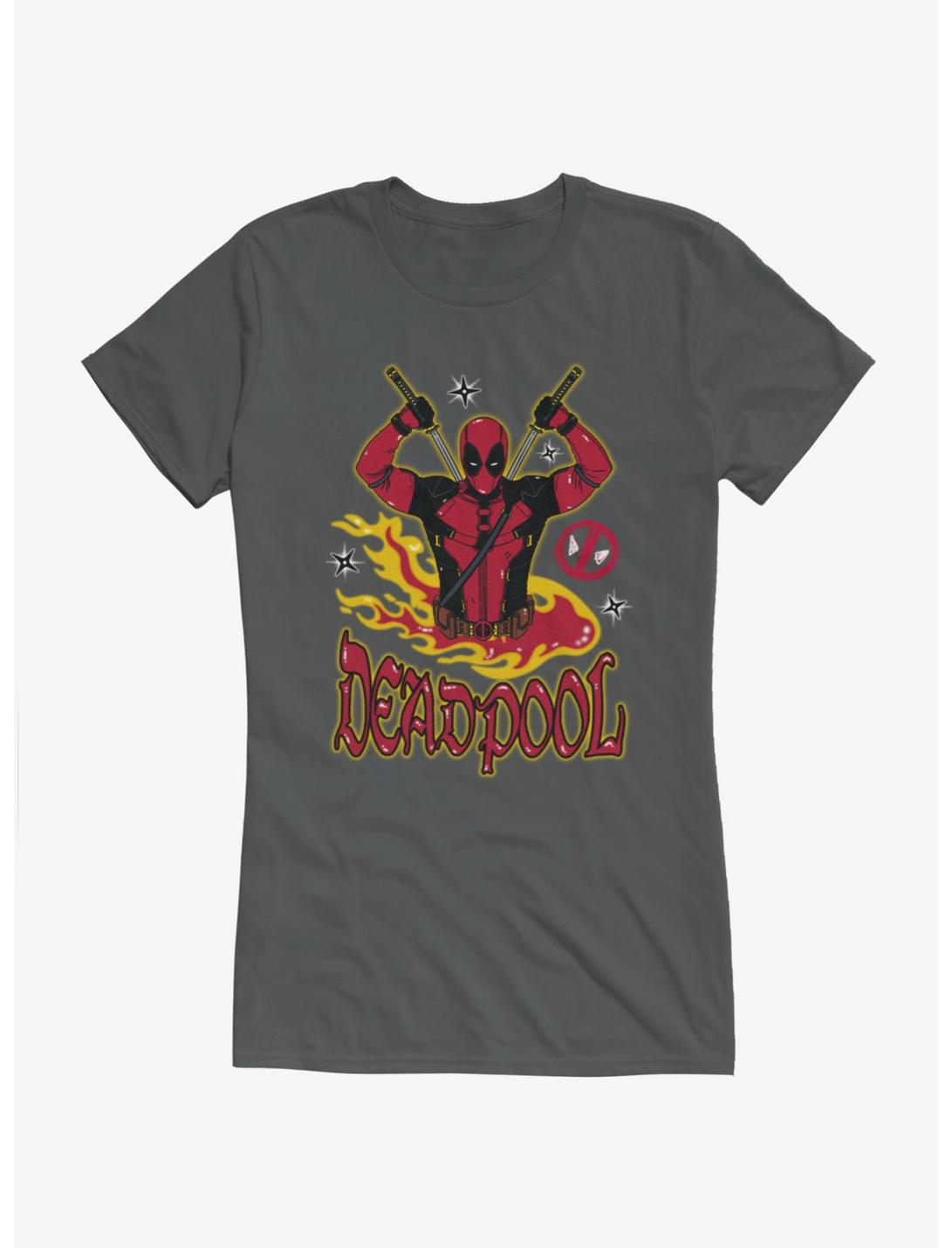 Marvel Deadpool 3 Fire Girls T-Shirt Hot Topic Exclusive