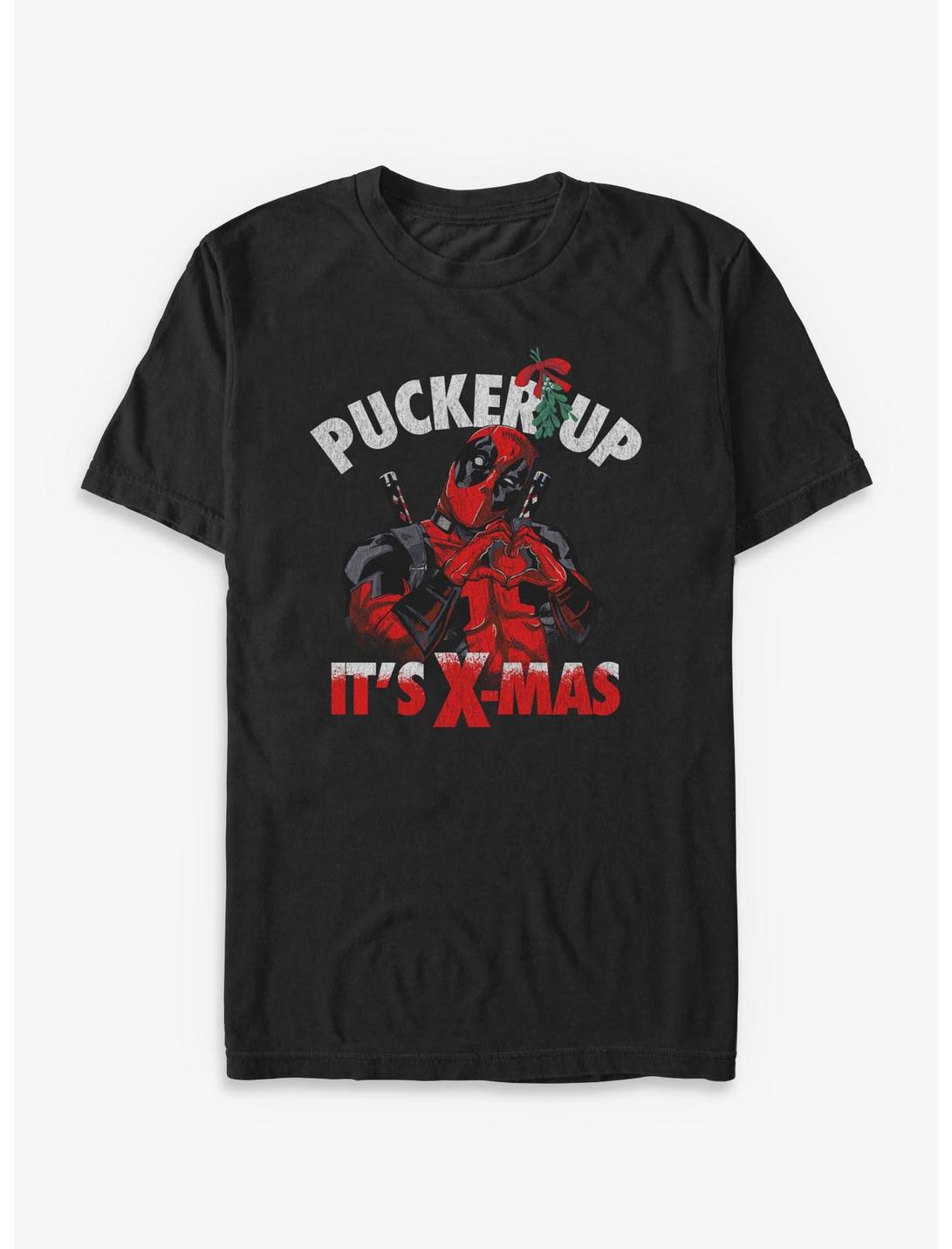 Marvel Deadpool Pucker Up It's X-Mas T-Shirt