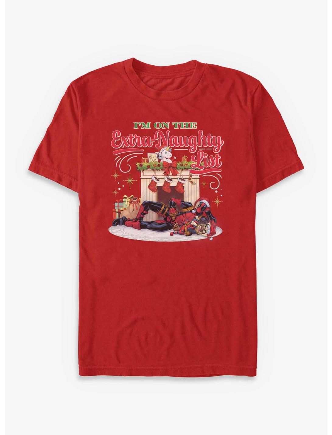 Marvel Deadpool I'm On The Extra Naughty List T-Shirt