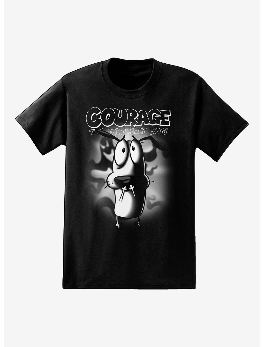 Courage The Cowardly Dog Black & White T-Shirt