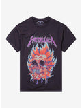 Metallica Flaming Flower Skull T-Shirt